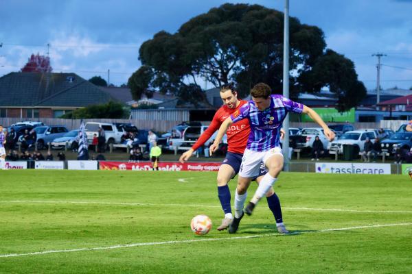 South Hobart Alex Walter Attacking at the away end of Tassie Care Park