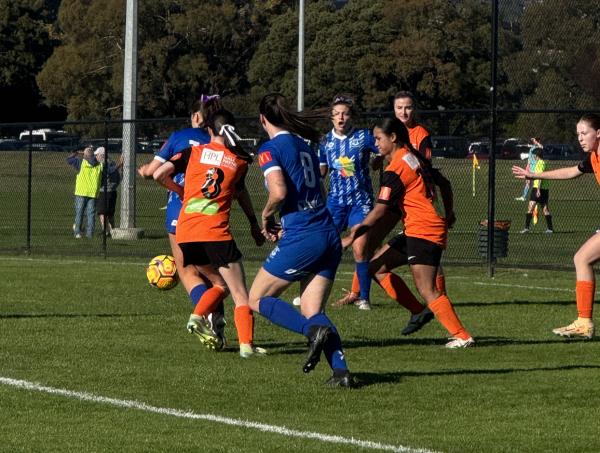 Taroona on the attack at Launceston United. Picture by Heather Reading