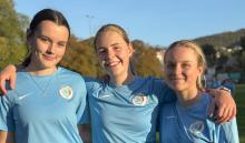 Three female Hobart City players - Club Changer Club of the Month