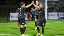 Barney Wilcox (left) and Maxx Rawlings both scored for Launceston City at Launceston United. Picture by Jamie Richardson